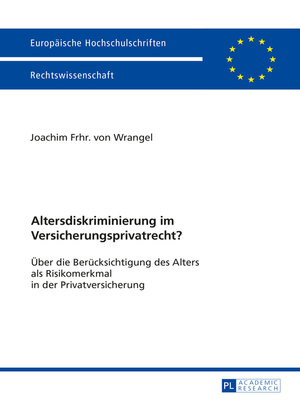 cover image of Altersdiskriminierung im Versicherungsprivatrecht?